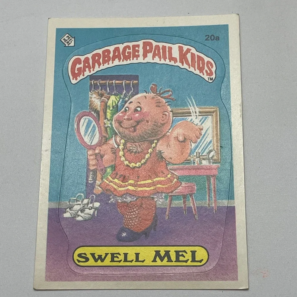 1985 Topps Garbage Pail Kids Series 1 Swell Mel 20a Vintage Trading Card Sticker